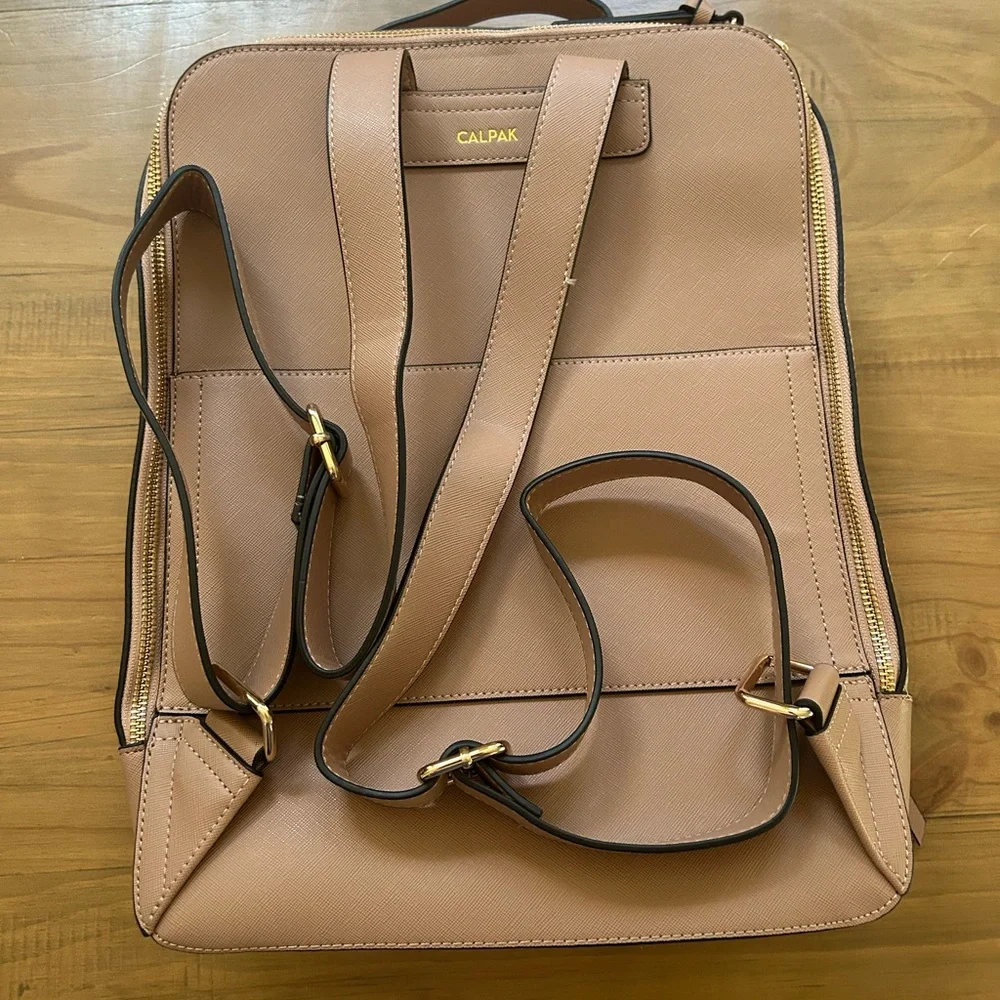 Calpak Caramel Laptop Backpack - Women's Leather *LIKE NEW*